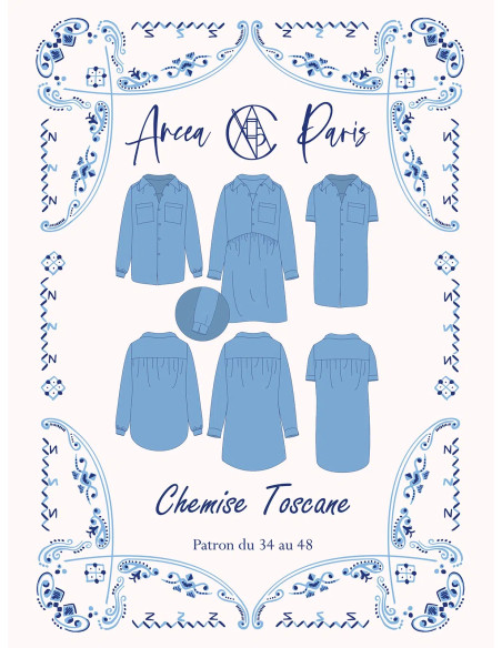 Patron de chemise Toscane - Ancea Paris