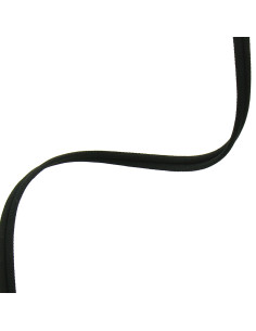 Cordon double passepoil recouvert mat - Noir