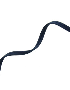 Cordon double passepoil recouvert mat - Bleu marine