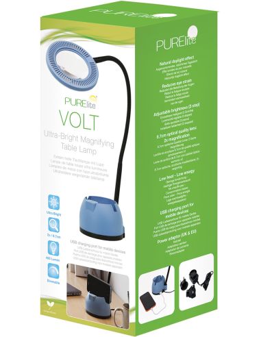 Lampe loupe de table avec support smartphone Volt PURElite