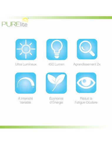 Lampe loupe de table avec support smartphone Volt PURElite