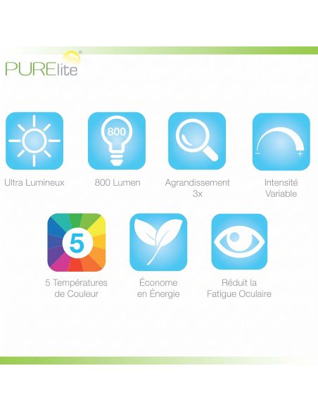 Lampe loupe 3-en-1 sur pied Apollo PURElite