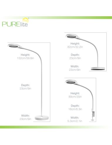 Lampe loupe 3-en-1 sur pied Apollo PURElite