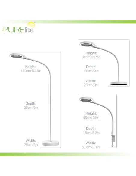 Lampe loupe 3-en-1 sur pied Apollo PURElite