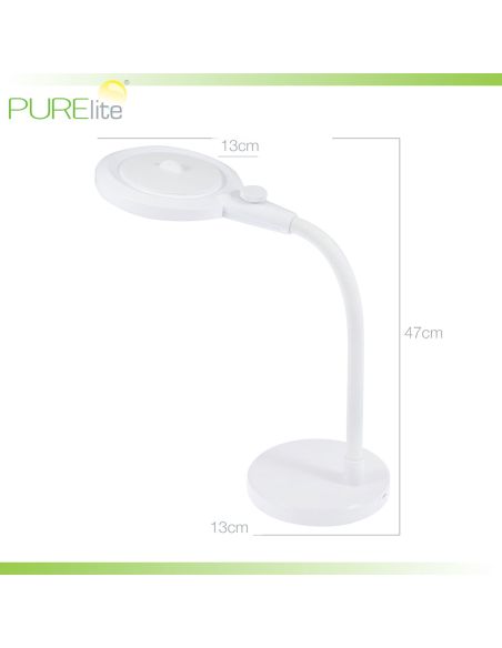 Lampe loupe de table rechargeable Aura PURElite