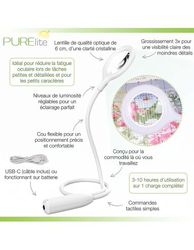 Lampe loupe flexible tour de cou Cobra PURElite