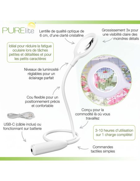 Lampe loupe flexible tour de cou Cobra PURElite