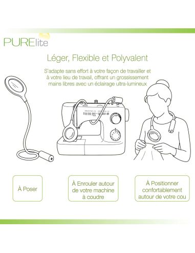 Lampe loupe flexible tour de cou Cobra PURElite