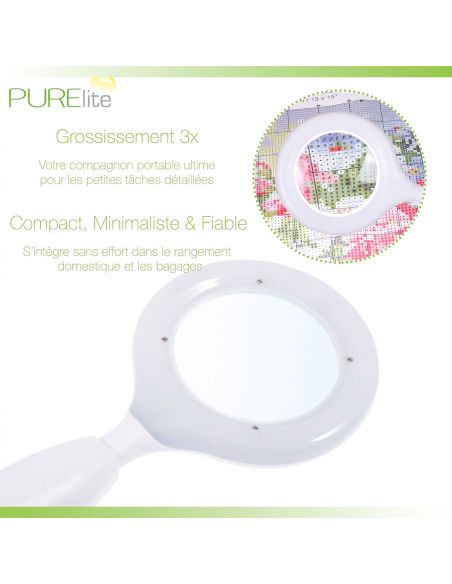 Loupe à main éclairante 5× rechargeable Nova PURElite