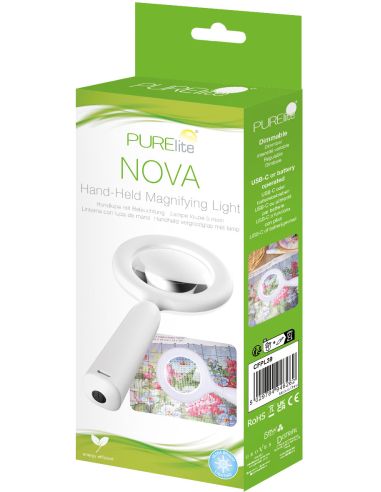 Loupe à main éclairante 5× rechargeable Nova PURElite