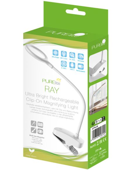 Lampe loupe à pince rechargeable Ray PURElite