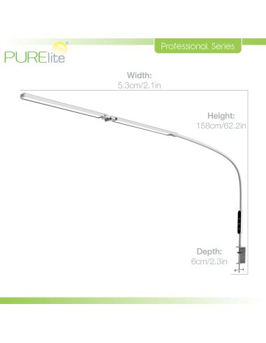 Lampe de bureau à pince double tête Astra Twin PURElite