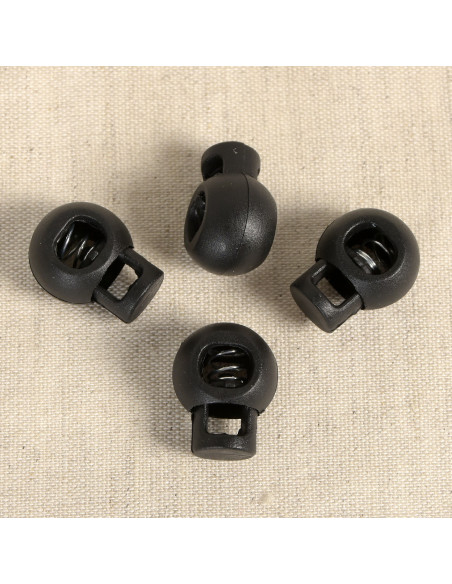 Lot de 4 serre-cordons boule - Noir