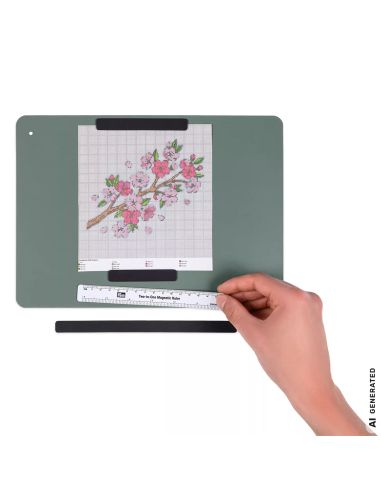 Tableau magnétique 31 × 20 cm Prym pour diagrammes de broderie et tricot