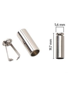 Lot de 6 embouts de cordon tube - Argent 2