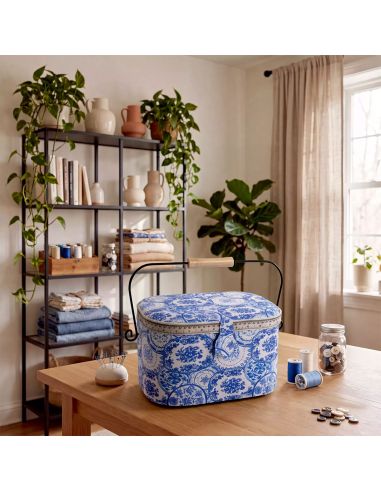 Boite à couture Delft Blue L