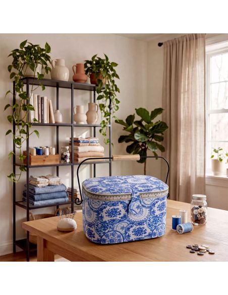 Boite à couture Delft Blue L