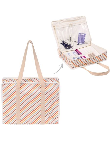 Sac multi-poches tout en un L Retro Stripes