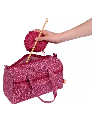 Sac à ouvrage pour tricot Burgundy