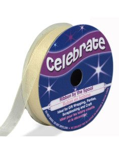 Ruban organza Celebrate ivoire - 9 mm x 8 m