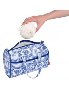 Sac à ouvrage pour tricot Delft Blue 2
