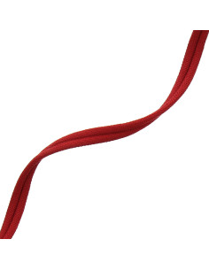 Cordon double passepoil recouvert mat - Rouge