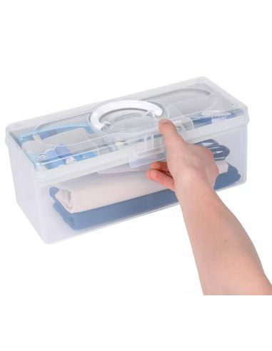 Boîte de rangement transparente L 5,3 l Prym — compartiment sauge