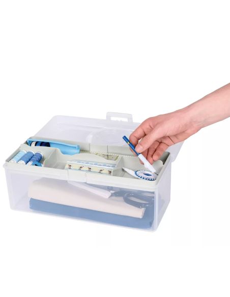 Boîte de rangement transparente L 5,3 l Prym — compartiment sauge