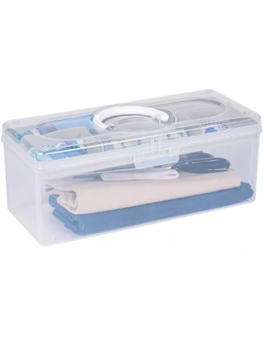 Boîte de rangement transparente L 5,3 l Prym — compartiment sauge