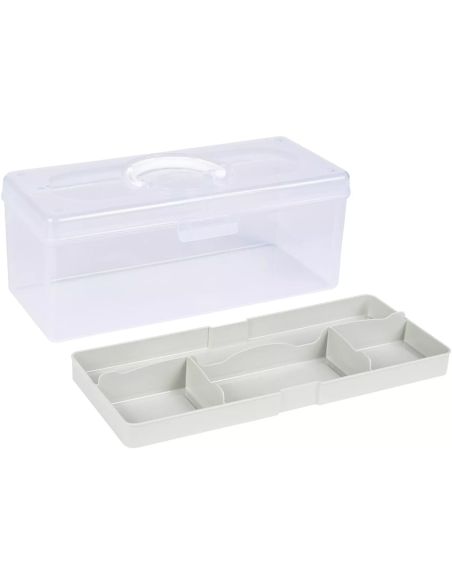Boîte de rangement transparente L 5,3 l Prym — compartiment sauge