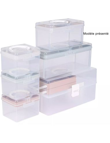 Boîte de rangement transparente M 3 l Prym — compartiment crème