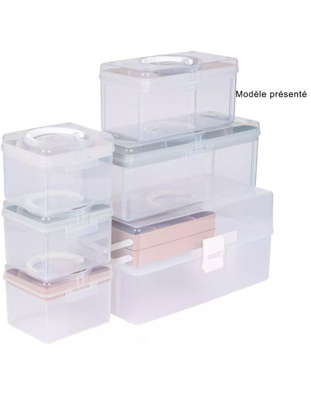 Boîte de rangement transparente M 3 l Prym — compartiment crème