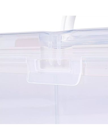 Boîte de rangement transparente M 3 l Prym — compartiment crème