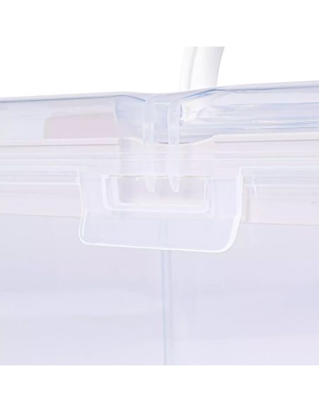 Boîte de rangement transparente M 3 l Prym — compartiment crème