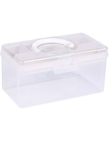 Boîte de rangement transparente M 3 l Prym — compartiment crème