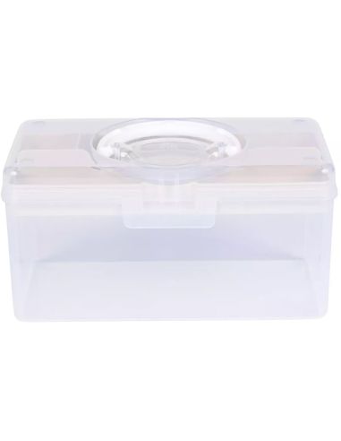 Boîte de rangement transparente M 3 l Prym — compartiment crème