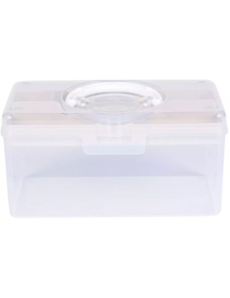 Boîte de rangement transparente M 3 l Prym — compartiment crème