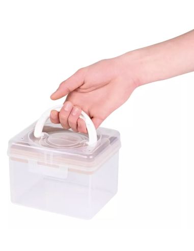 Boîte de rangement transparente S 1,7 l Prym — compartiment beige
