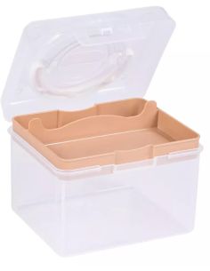 Boîte de rangement transparente S 1,7 l Prym — compartiment beige 2