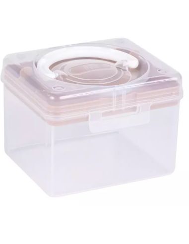 Boîte de rangement transparente S 1,7 l Prym — compartiment beige