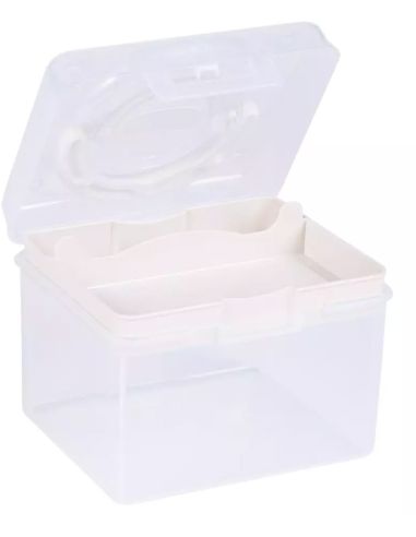 Boîte de rangement transparente S 1,7 l Prym — compartiment crème