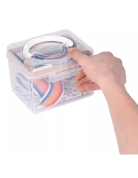 Boîte de rangement transparente S 1,7 l Prym — compartiment beige