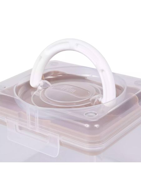 Boîte de rangement transparente S 1,7 l Prym — compartiment beige