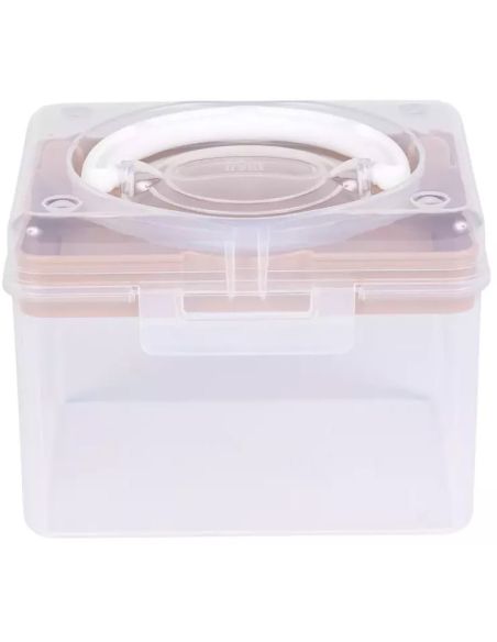 Boîte de rangement transparente S 1,7 l Prym — compartiment beige