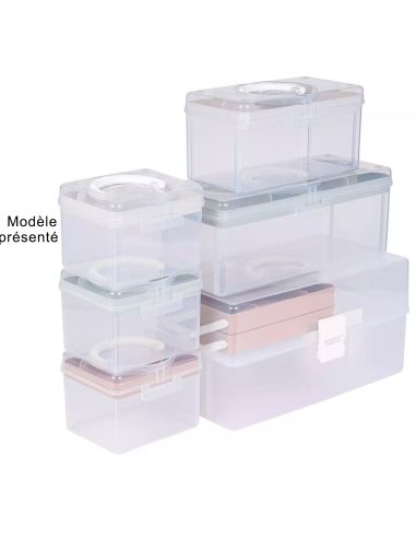 Boîte de rangement transparente S 1,7 l Prym — compartiment crème