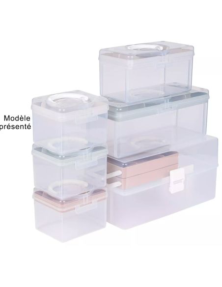 Boîte de rangement transparente S 1,7 l Prym — compartiment crème