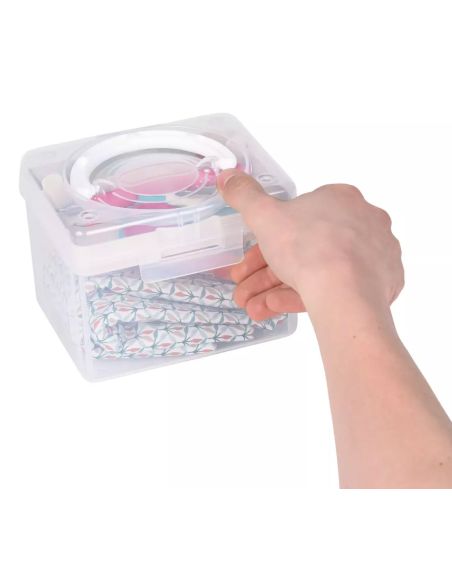 Boîte de rangement transparente S 1,7 l Prym — compartiment crème