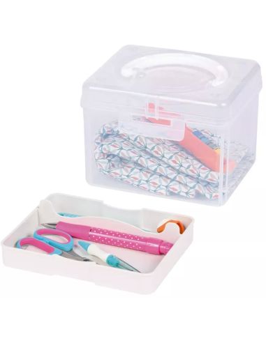Boîte de rangement transparente S 1,7 l Prym — compartiment crème