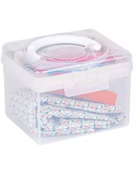 Boîte de rangement transparente S 1,7 l Prym — compartiment crème