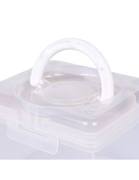 Boîte de rangement transparente S 1,7 l Prym — compartiment crème